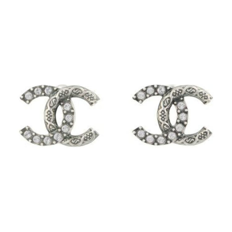 Chanel Chanel Metal Earrings Women's Silver