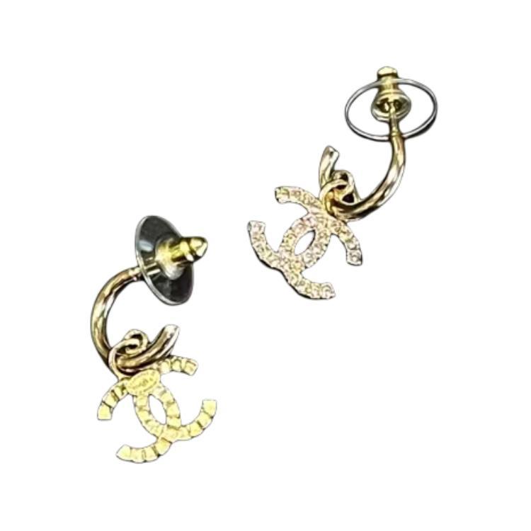 Chanel Chanel Metal Earrings Women's Gold