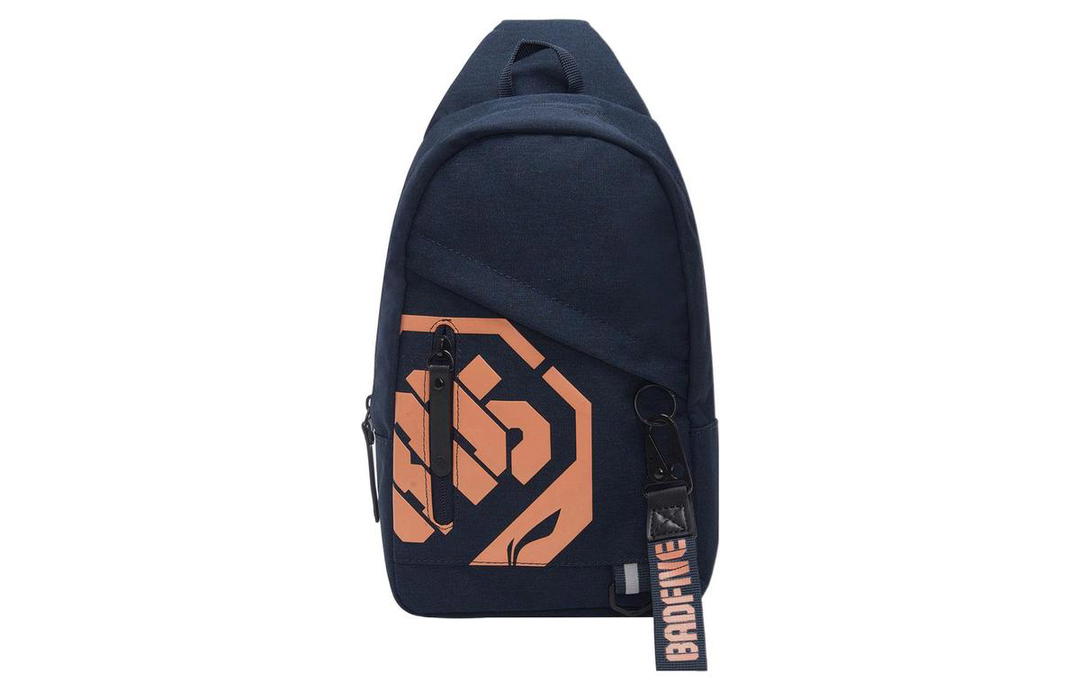 Li-Ning LiNing Sports Life Collection Fabric Shoulder Bag Crossbody Bag Sling Bags Unisex Navy Blue/Orange