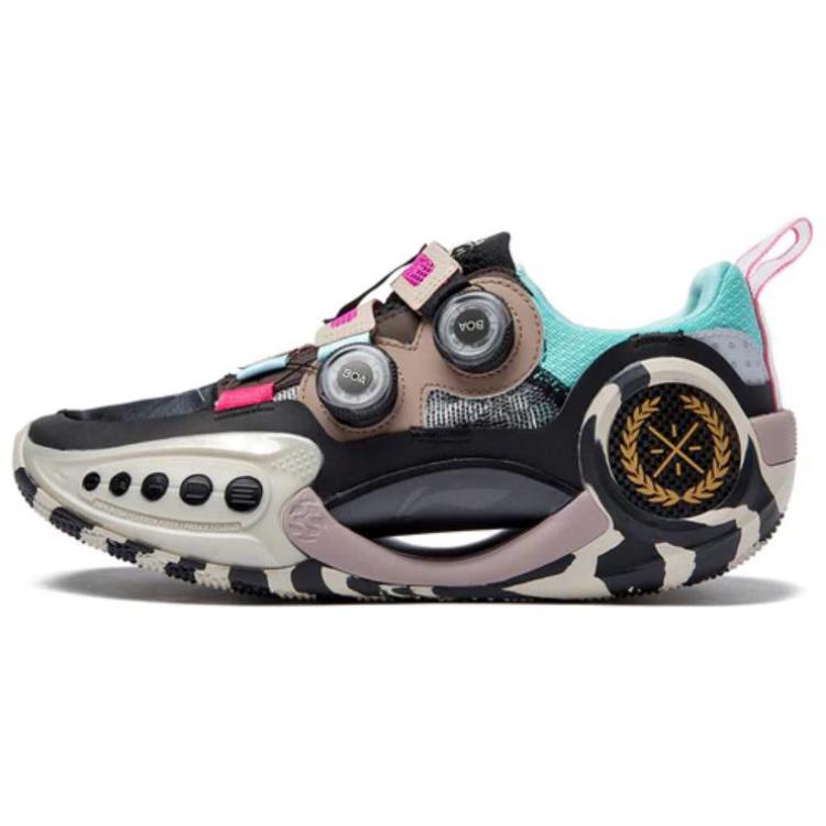 Li-Ning LINING WOW 9 Basketball Shoes Men Low Top Black/Blue/Pink