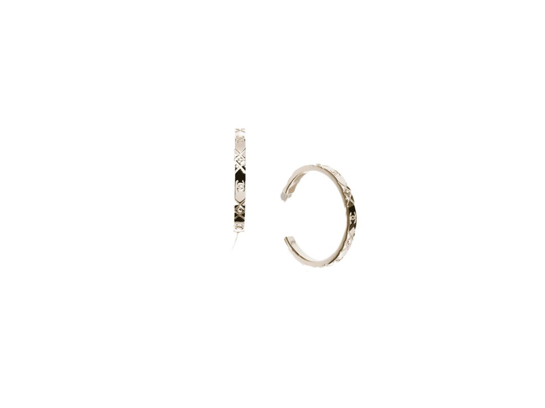 Chanel Chanel Hoop Earrings In Gold And Crystal With Metal And Strass
