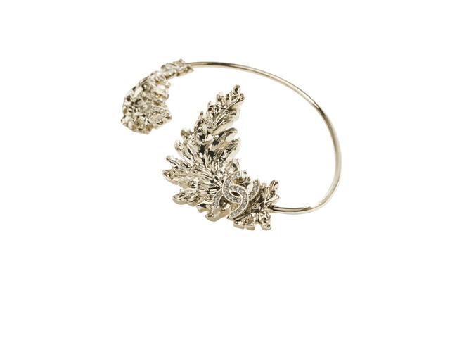 Chanel Chanel Earring Jewel In Gold Metal Crystal With Strass Hardware Gold Crystal - view 2