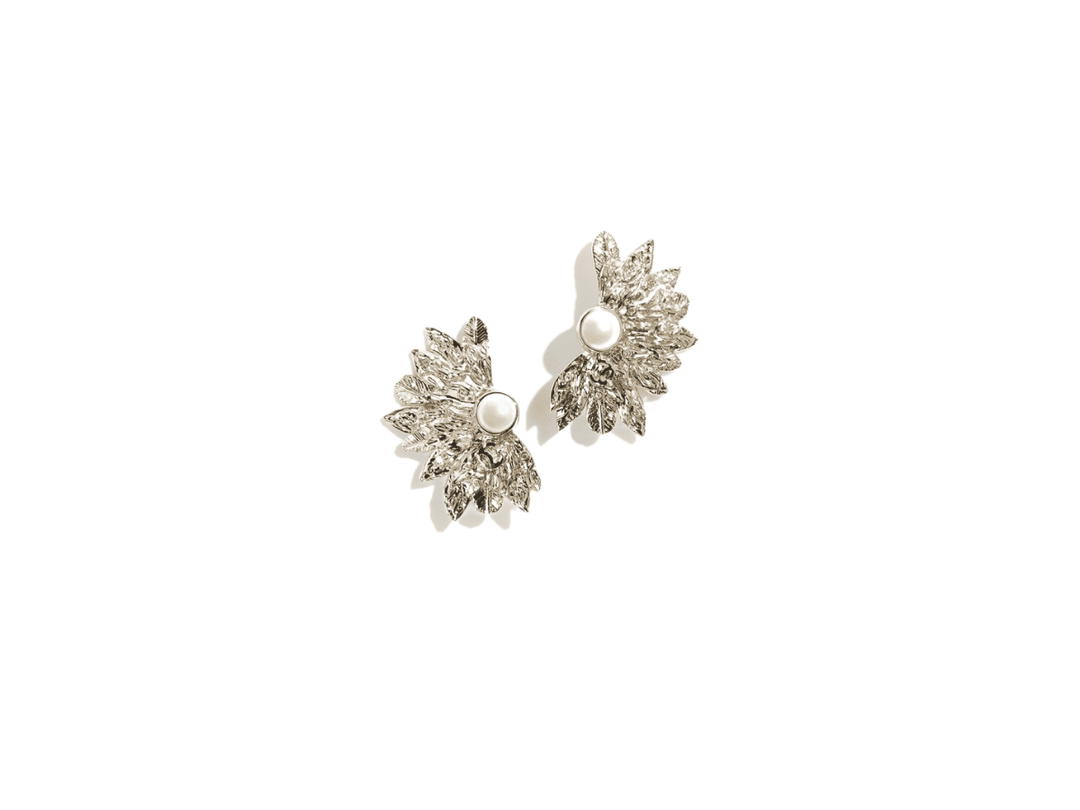 Chanel Chanel Clip-On Earrings In Gold Metal Crystal Glass Pearls With Strass Hardware Gold Pearly White And Crystal