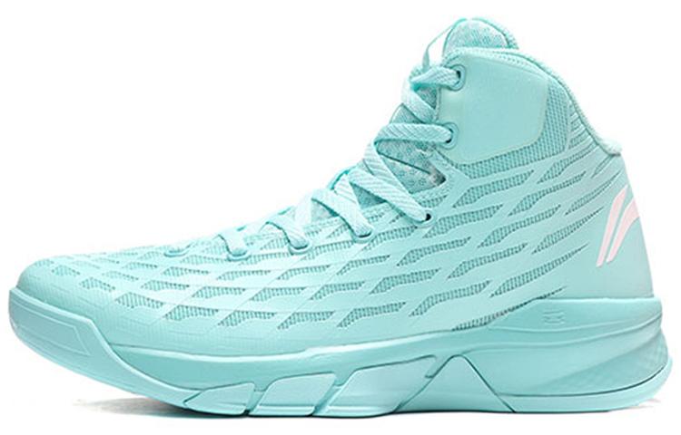 Li-Ning LiNing Essence Demon 2nd Generation Slip Resistant High Top Vintage Basketball Shoes Blue