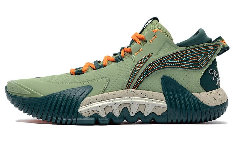 Li-Ning LINING Badfive 2 Low Basketball Shoes Men Low Top App Green/Pine Jasper