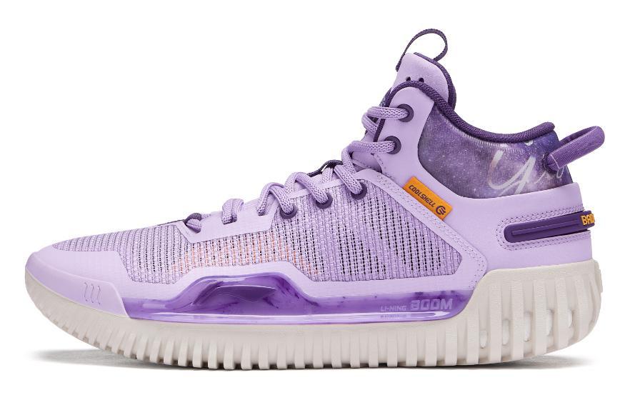 Li-Ning LiNing Badfive 3 Cushioning Anti Slip And Wear Resistant Mid Top Basketball Shoes Men's Purple