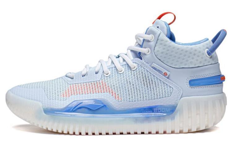 Li-Ning LiNing Badfive 3 Slip Resistant Breathable Mid Top Basketball Shoes Men's Sky Blue