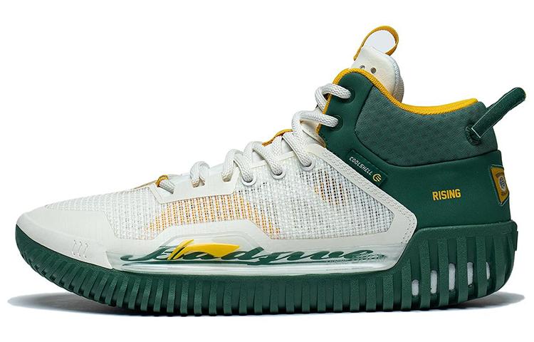 Li-Ning LiNing Badfive 3 Cushioned Slip Resistant Mid Top Basketball Shoes Men's White Green