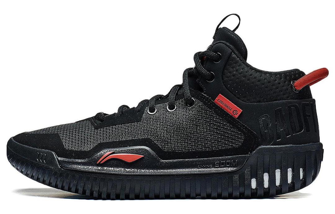 Li-Ning LiNing Badfive 3 Anti Slip Wear Resistant Mid Top Basketball Shoes Men's Black