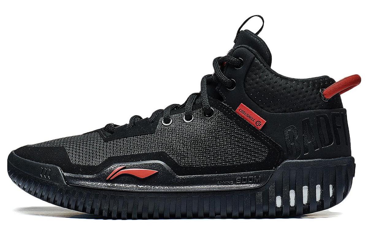 Li-Ning LiNing Badfive 3 Anti Slip Wear Resistant Mid Top Basketball Shoes Men's Black