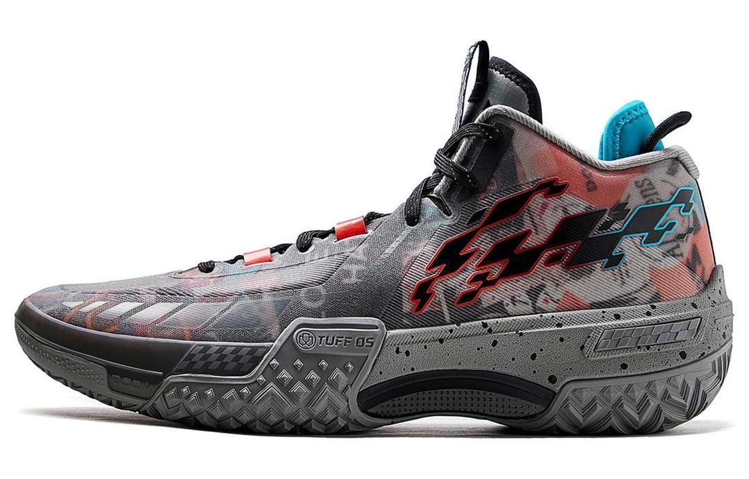 Li-Ning LINING Shudder Basketball Shoes Men Mid Top Gray/Black