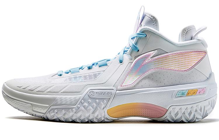 Li-Ning LiNing Shudder Angel Cushioned Slip Resistant Mid Top Basketball Shoes Men's Standard White