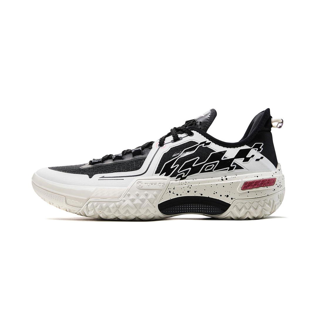 Li-Ning LiNing Jie Ao Black Flame Cushioned Slip Resistant Abrasion Resistant Low Top Basketball Shoes Men's Black White