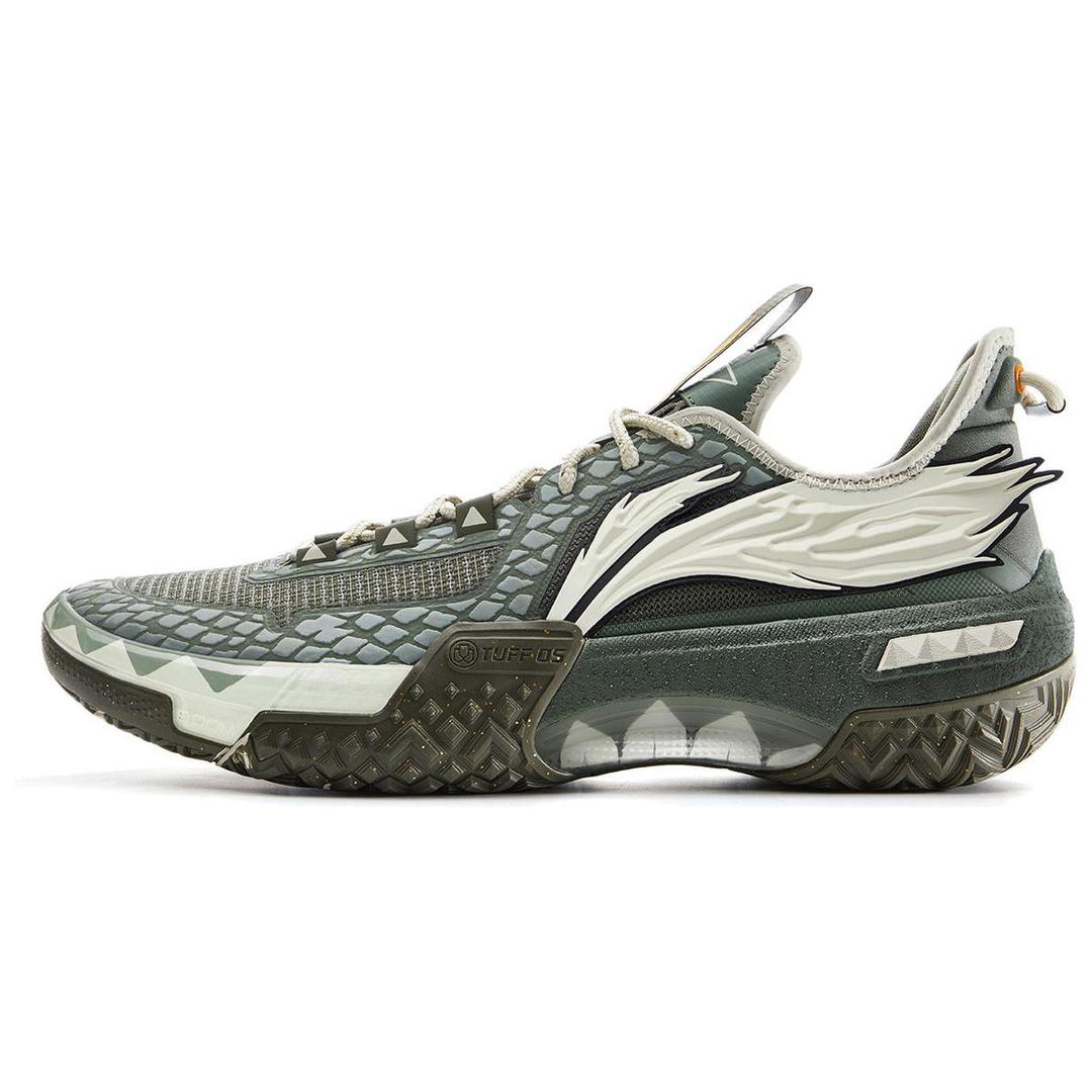 Li-Ning LiNing Shudder Cushioned Slip Resistant Lightweight Rebound Low Top Basketball Shoes Men's Yellow Green