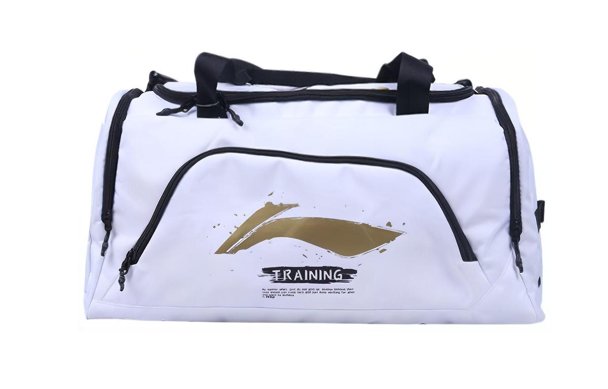 Li-Ning LiNing Polyester Handbag Crossbody Bag Backpack Gym Bag Large Size Unisex White