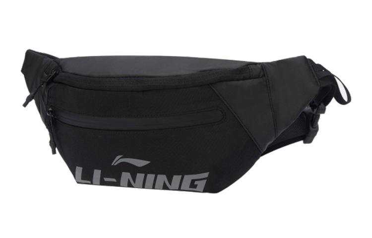 Li-Ning LiNing Training Series Polyester Sports Bag Shoulder Bag Crossbody Bag Fanny Pack Regular Unisex Black