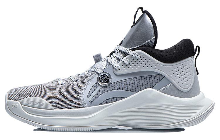 Li-Ning LiNing SILENCER CJ McCollum Cushioning Anti Slip And Wear Resistant Mid Top Basketball Shoes Men's Gray