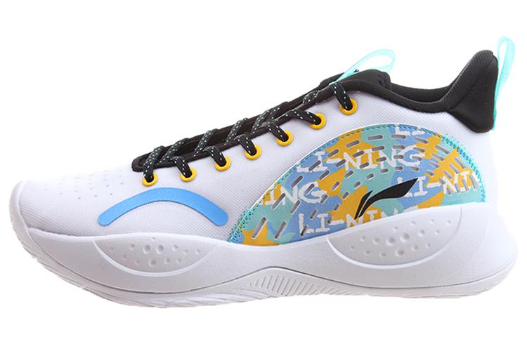 Li-Ning LiNing Slip Resistant Cushioning Wear Resistant Low Top Basketball Shoes White