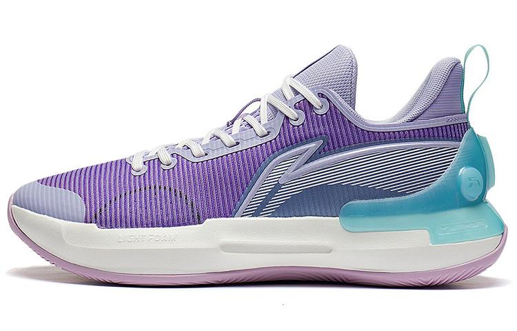 Li-Ning LINING YuShuai Retro Basketball Shoes Men Low Top Bad Little Purple
