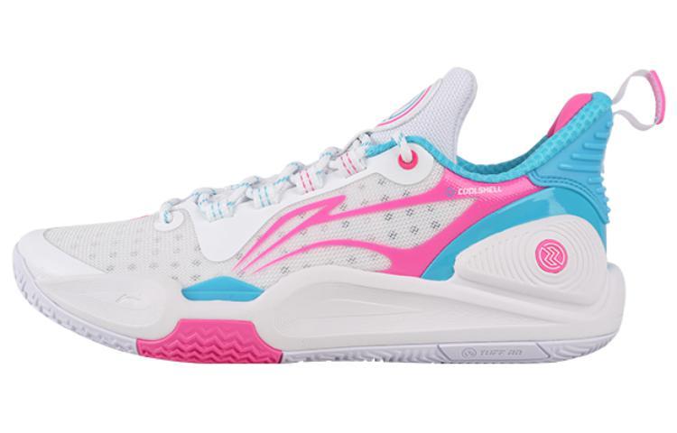 Li-Ning LiNing Speed 9 Cushioning Anti Slip And Wear Resistant Low Top Basketball Shoes Men's White Pink
