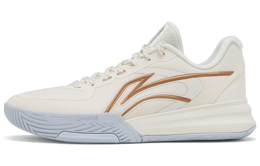 Li-Ning LiNing Flash 3 Cushioning Anti Slip And Wear Resistant Low Top Basketball Shoes Men's Ivory
