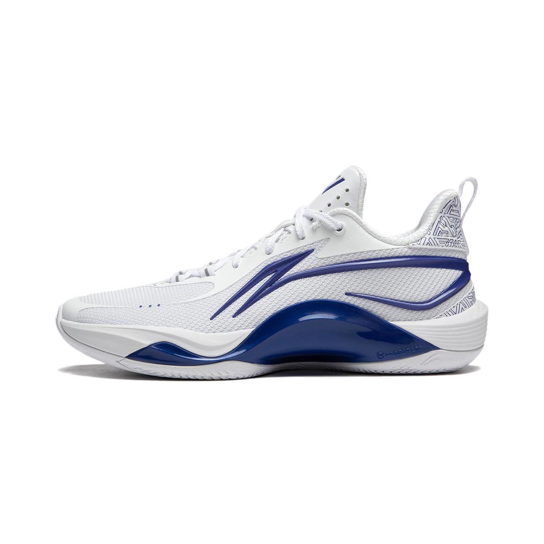 Li-Ning LiNing Shining FVV PE Cushioned Slip Resistant Lightweight Rebound Low Top Basketball Shoes Men's White Blue