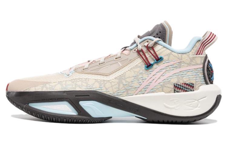 Li-Ning LiNing Fission 9 Cushioning Wear Resistant Low Top Basketball Shoes Men's Beige