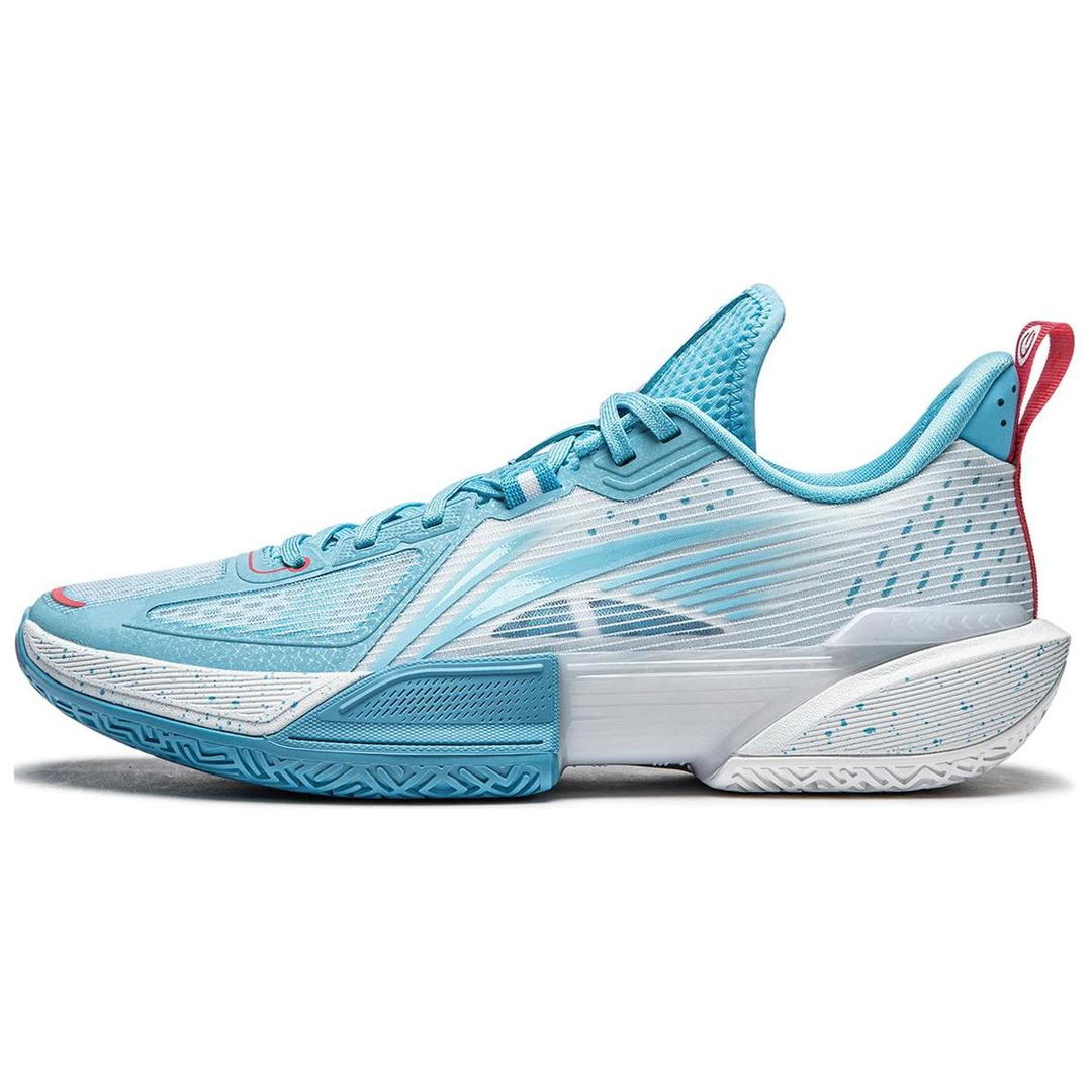 Li-Ning LiNing Light Speed 2 Cushioned Slip Resistant Abrasion Resistant Breathable Low Top Basketball Shoes Men's Blue White