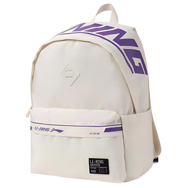 Li-Ning LiNing Sports Fashion Collection Polyester Backpack Regular Unisex White
