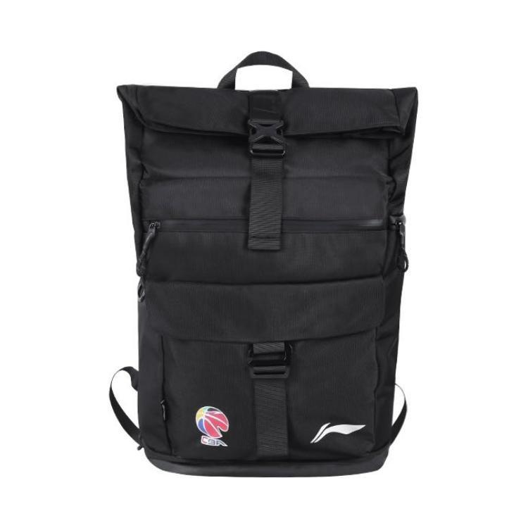 Li-Ning LiNing Sports Basketball Collection Polyester Backpack Large Size Unisex Black