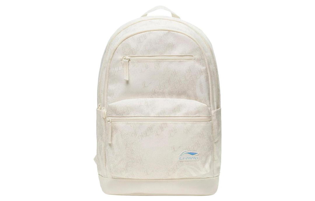 Li-Ning LiNing Sports Life Collection Polyester Student Backpack Regular Unisex Ecru