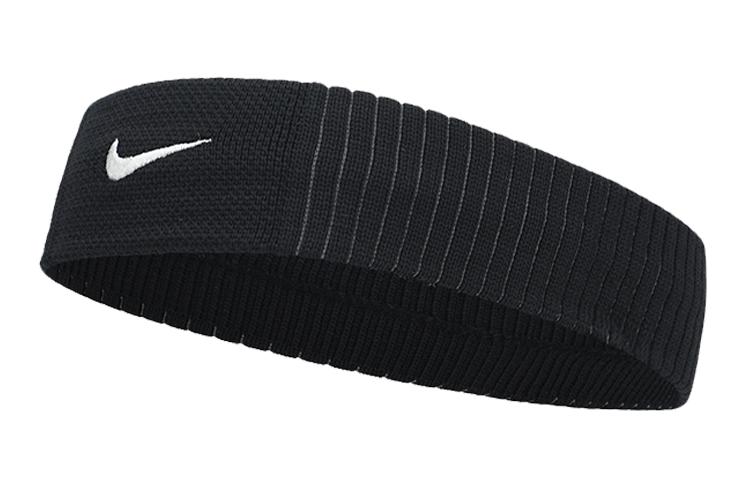 Nike Nike Dri Fit Hair Bands Unisex Black With White Logo
