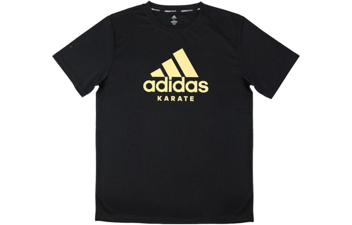 adidas Adidas T Shirts Men Black Base Gold Logo