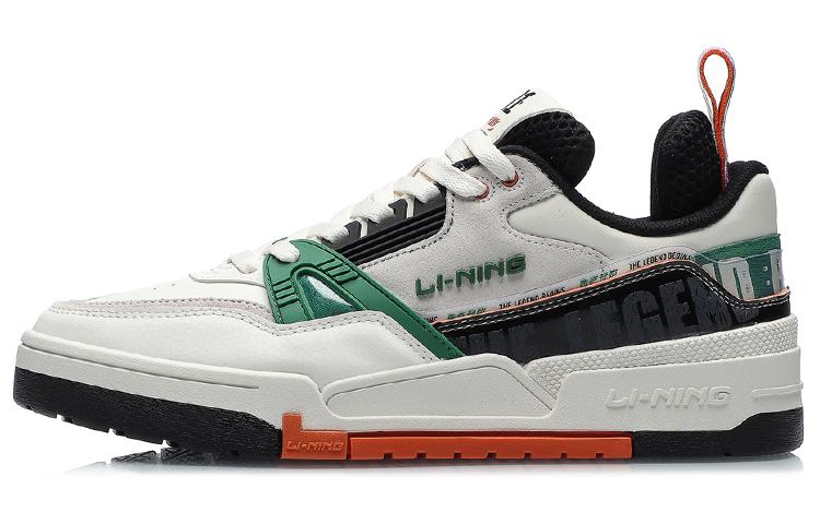 Li-Ning LiNing 001 BTC Anti-Slip And Wear-Resistant Lightweight Balance Low-Top Skateboard Shoes Men's White Black Green