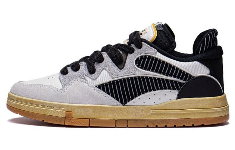 Li-Ning DISHINI x LiNing Wei Wu PRO OSWALD Durable Breathable Low Top Skateboard Shoes White Black