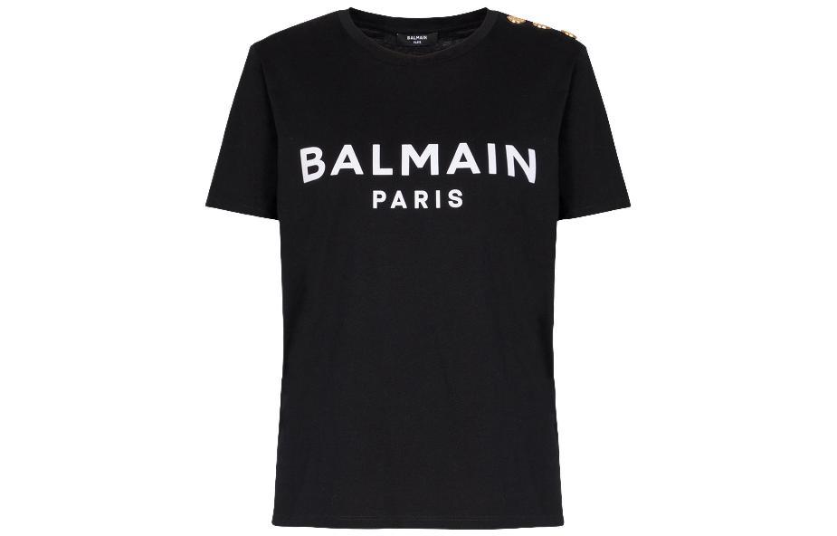 Balmain BALMAIN Logo Printed Crewneck T-Shirt
