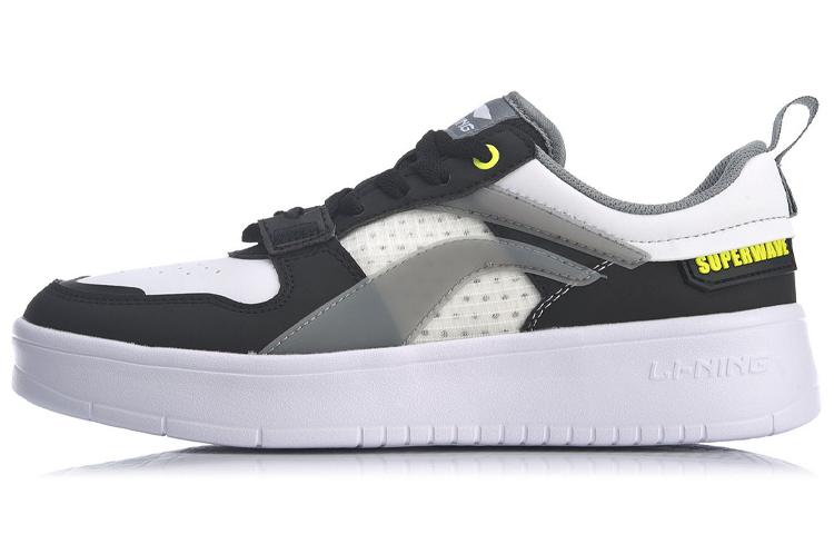 Li-Ning LiNing Wave Superwave Lite Anti-Slip Wear-Resistant Low-Top Skateboard Shoes Men's White Black Gray