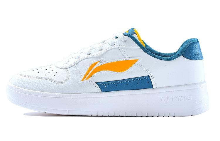 Li-Ning LiNing Cushioned Wear Resistant Breathable Low Top Sports Casual Shoes White Blue