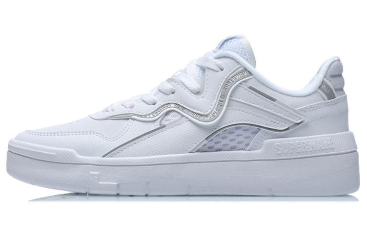 Li-Ning LiNing Wave Spwv Lite Anti Slip Wear Resistant Lightweight Breathable Low Top Skateboard Shoes Women's White
