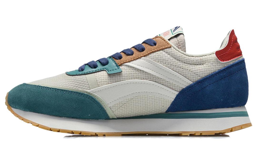 Li-Ning LiNing ChengFeng Anti-Slip Wear-Resistant Low-Top Running Shoes Gray Green