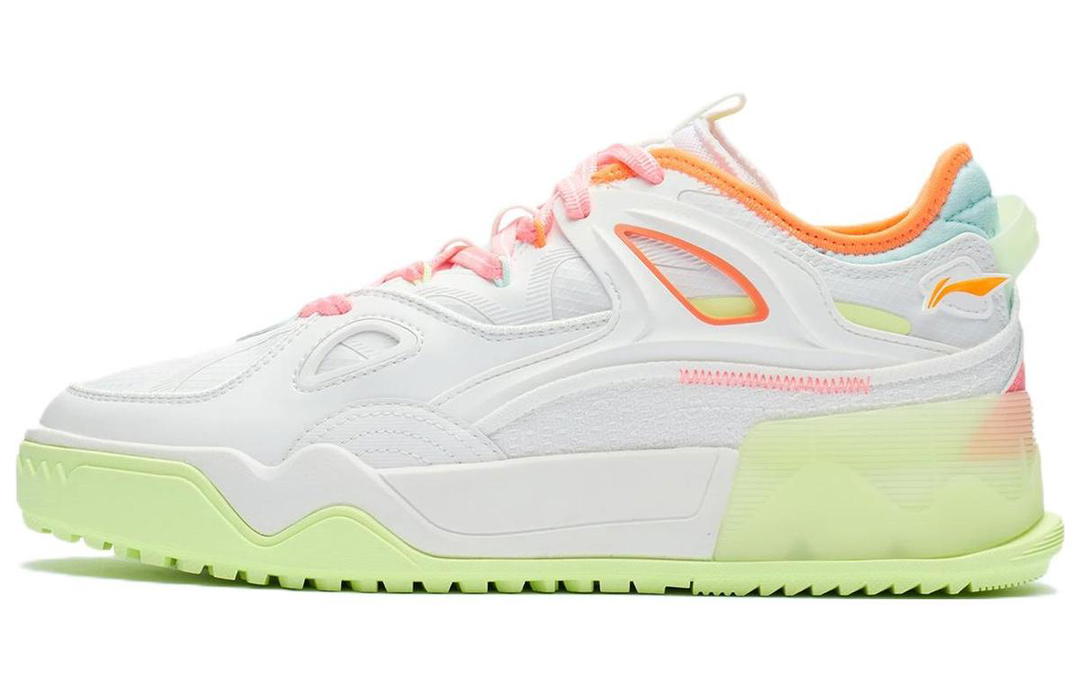 Li-Ning LiNing CF Tracing Twinkle Star Durable Breathable Low Top Skateboard Shoes Fluorescent Dazzling Pink