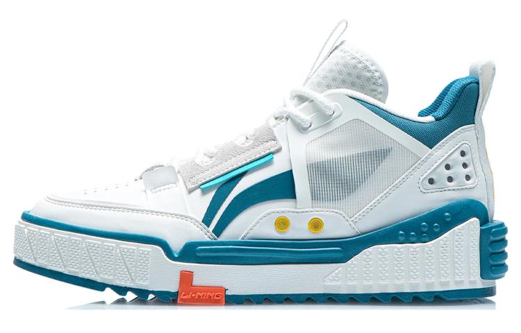 Li-Ning LiNing Wear-resistant Lightweight Breathable And Non-slip. Mid-Top Skateboard Shoes White Wax