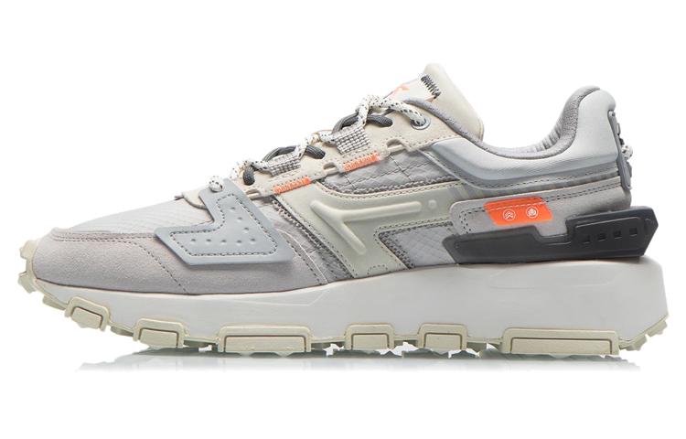 Li-Ning LiNing Cloud Sword Reflective Cushioned Slip Resistant Abrasion Resistant Low Top Running Shoes Gray Orange