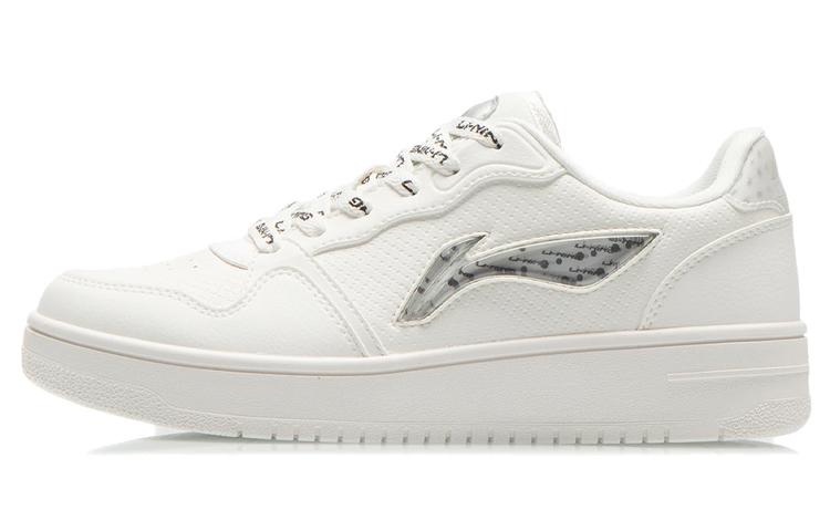 Li-Ning LiNing Anti-Slip Wear-Resistant Low-Top Skateboard Shoes Women's Mist White