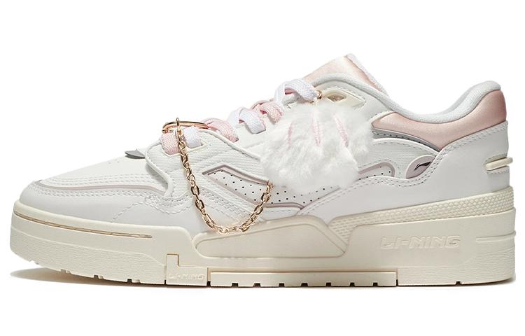 Li-Ning LiNing 001 BTC Anti Slip And Wear Resistant Lightweight Low Top Skateboard Shoes Women's White Pink