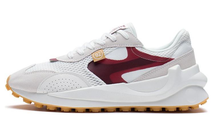 Li-Ning LiNing Square Radius Cushioning Anti-Slip And Wear-Resistant Low-Top Sports Casual Shoes Men's White Red