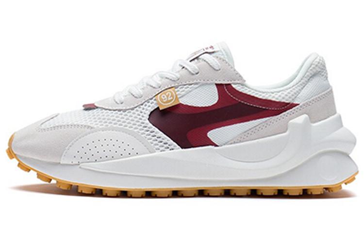 Li-Ning LiNing Square Cushioning Breathable Low-Top Sports Casual Shoes Women's White Red
