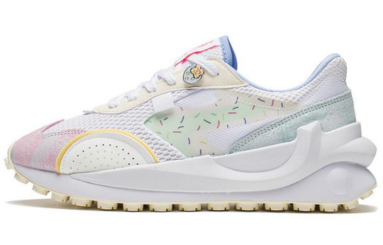 Li-Ning LINING Casual Shoes Women's Low Top Standard White/First Lotus Pink/Light Ancient Yellow