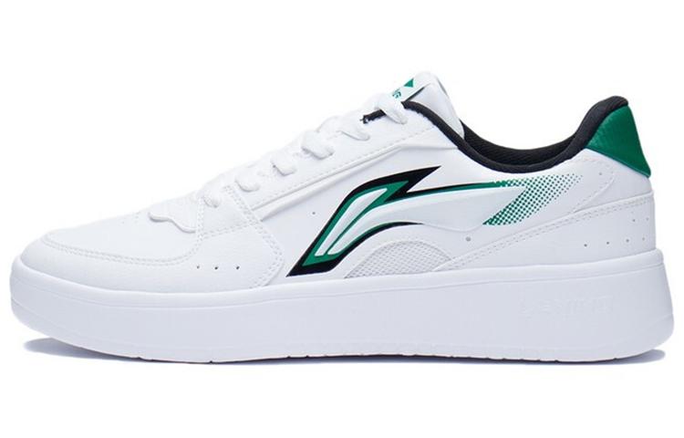 Li-Ning LiNing Xinghe Galaxy Anti Slip And Wear Resistant Lightweight Low Top Skateboard Shoes White Green