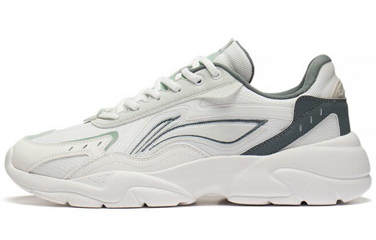 Li-Ning LiNing Flow Rock Flowing Rock Durable Cushioning Low-Top Sports Casual Shoes Men's White Green